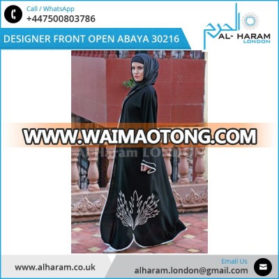 2018 New Design Floral Embroidered Abaya