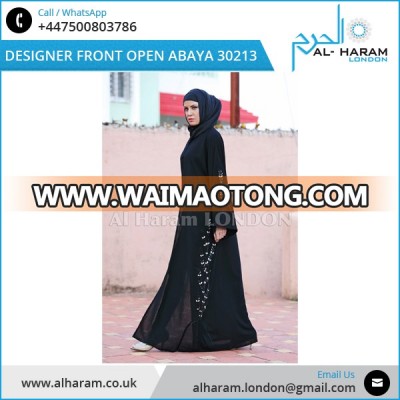 Ladies Maxi Muslim Dress Dubai Front Open Abaya Wholesale