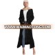 Islamic women clothing knit material pearl open abaya